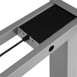 tectake ® Elektrisch In Hoogte Verstelbaar Bureau - Metalen Frame - Grijs