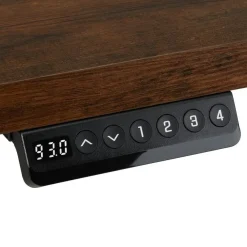 tectake ® Elektrisch In Hoogte Verstelbaar Bureau - Metalen Frame - Grijs