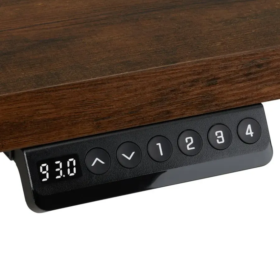 tectake ® Elektrisch In Hoogte Verstelbaar Bureau - Metalen Frame - Grijs