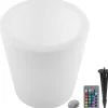 Staande Lampen-tectake Flessenkoeler Luminous Curve Cooler, LED, met afstandsbediening, Wit