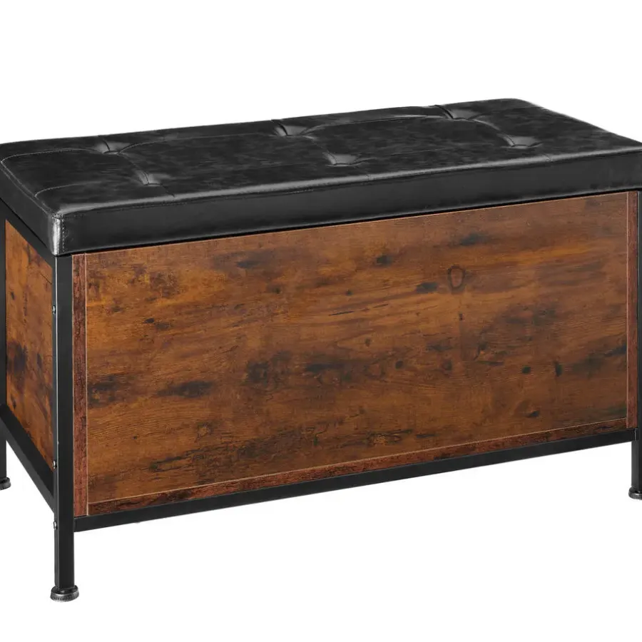Hockers En Voetenbanken-tectake Gestoffeerde zitkist Calico 81,5x41,5x50,5cm