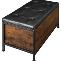 Hockers En Voetenbanken-tectake Gestoffeerde zitkist Calico 81,5x41,5x50,5cm