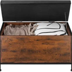 Hockers En Voetenbanken-tectake Gestoffeerde zitkist Calico 81,5x41,5x50,5cm