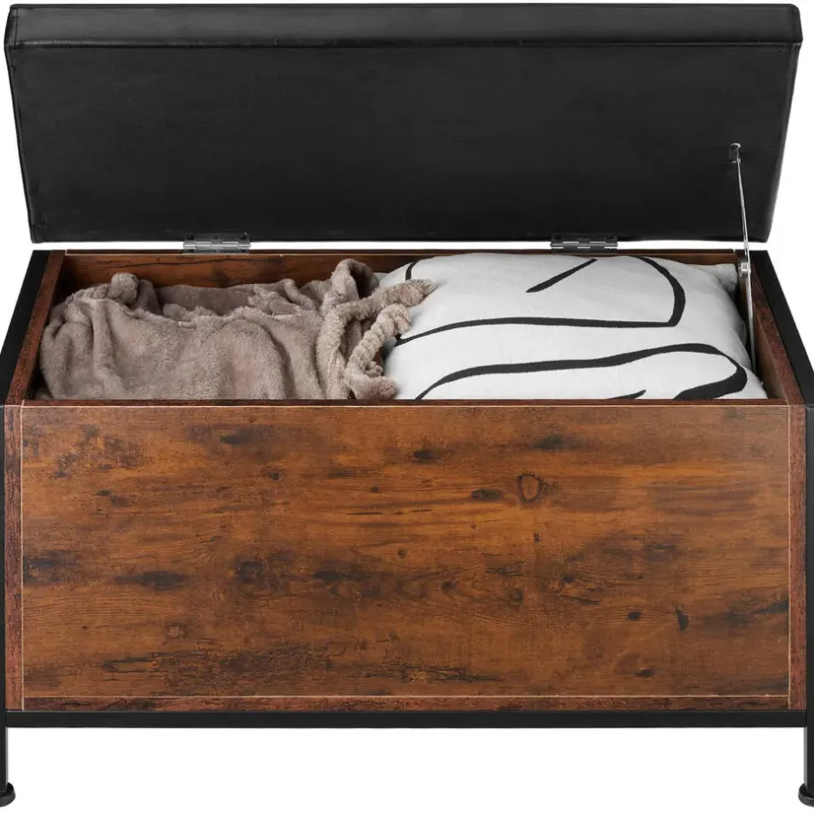 Hockers En Voetenbanken-tectake Gestoffeerde zitkist Calico 81,5x41,5x50,5cm