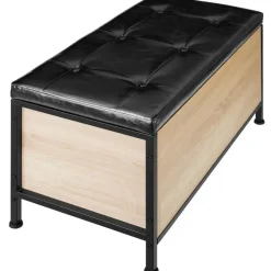 Hockers En Voetenbanken-tectake Gestoffeerde zitkist Calico 81,5x41,5x50,5cm