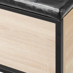 Hockers En Voetenbanken-tectake Gestoffeerde zitkist Calico 81,5x41,5x50,5cm