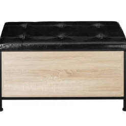 Hockers En Voetenbanken-tectake Gestoffeerde zitkist Calico 81,5x41,5x50,5cm