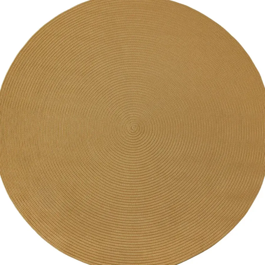 tectake ® Geweven vloerkleed Raya in jute-look Ø 160 cm - Bruin