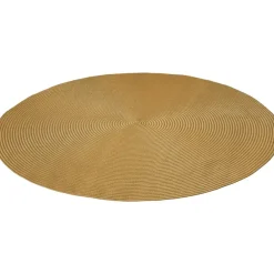 tectake ® Geweven vloerkleed Raya in jute-look Ø 160 cm - Bruin