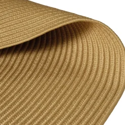 tectake ® Geweven vloerkleed Raya in jute-look Ø 160 cm - Bruin