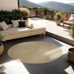 tectake ® Geweven vloerkleed Vibe van jute- en kunststofvezels Ø 160 cm