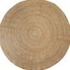 tectake ® Handgeweven tapijt Glim van jute, boho-stijl, rond Ø 200 cm
