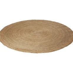 tectake ® Handgeweven tapijt Glim van jute, boho-stijl, rond Ø 200 cm