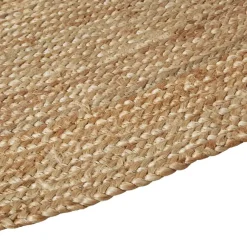 tectake ® Handgeweven tapijt Glim van jute, boho-stijl, rond Ø 200 cm
