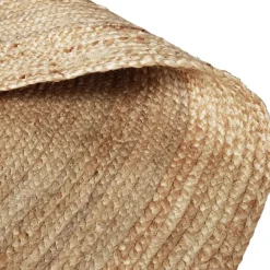 tectake ® Handgeweven tapijt Glim van jute, boho-stijl, rond Ø 200 cm