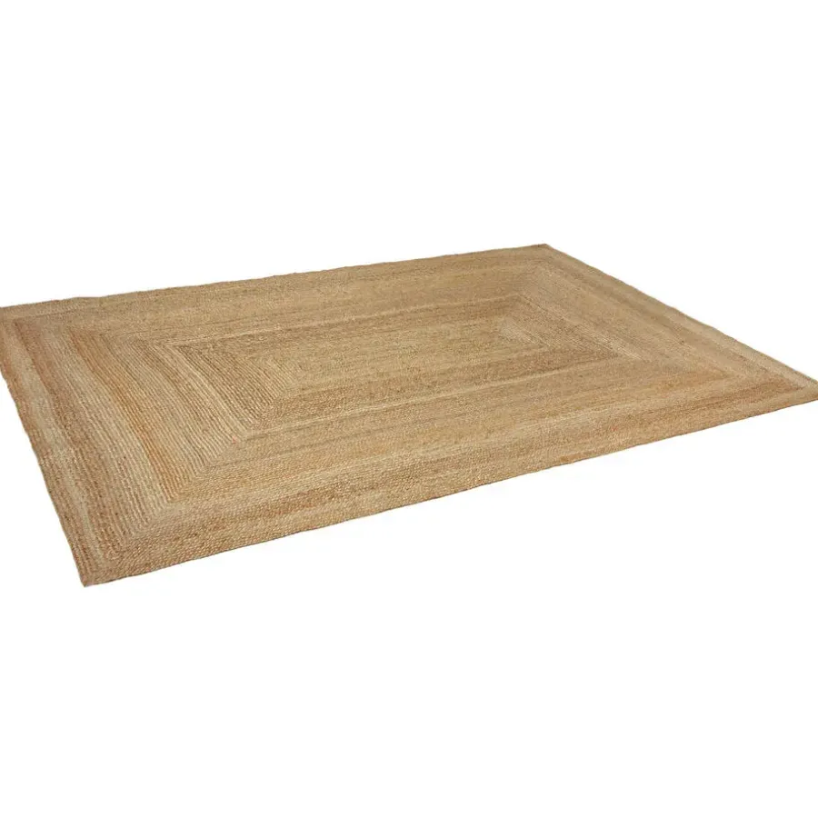 tectake ® Handgeweven vloerkleed Glim van jute, boho-stijl 200 x 290 cm