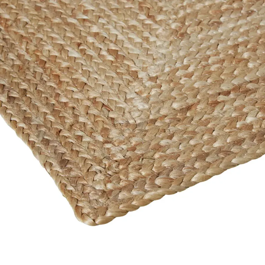 tectake ® Handgeweven vloerkleed Glim van jute, boho-stijl 200 x 290 cm