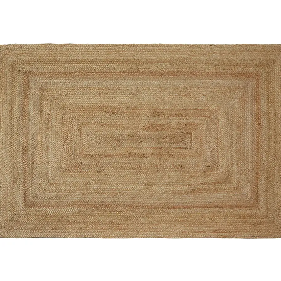 Jute Vloerkleden-tectake ® Handgeweven vloerkleed Glim van jute, boho-stijl 160 x 230 cm