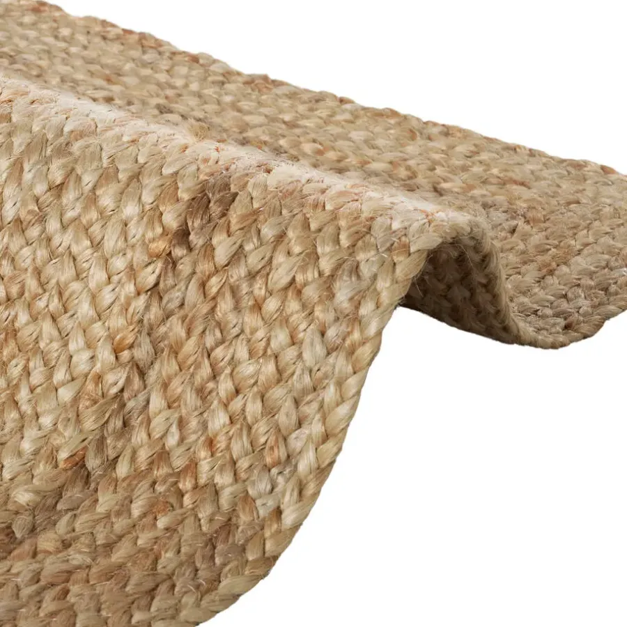 Jute Vloerkleden-tectake ® Handgeweven vloerkleed Glim van jute, boho-stijl 160 x 230 cm