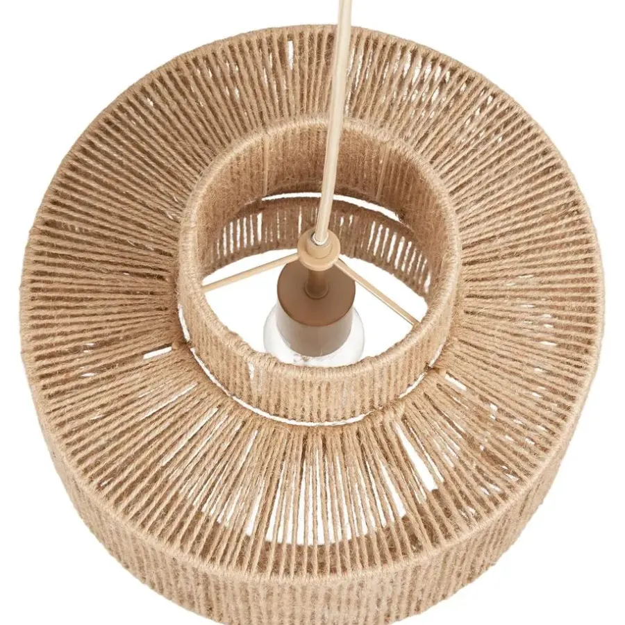 Hanglampen-tectake Hanglamp Allegra van jute in boho-stijl, 40W, Natuur