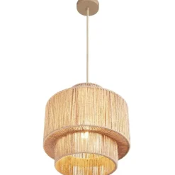 Hanglampen-tectake Hanglamp Allegra van jute in boho-stijl, 40W, Natuur