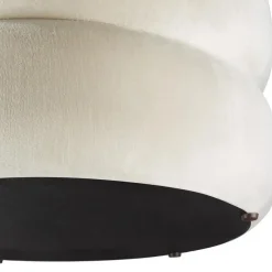 tectake Hocker Altu, gestoffeerd, opbergruimte, Fluweellook Crèmewit