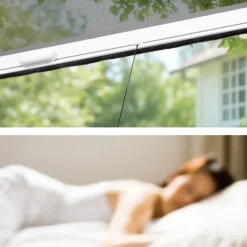 Raam En Deurhorren-tectake Insectenwerend rolgordijn - 90 x 160 cm - Wit