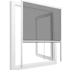 Raam En Deurhorren-tectake Insectenwerend rolgordijn - 90 x 160 cm - Wit