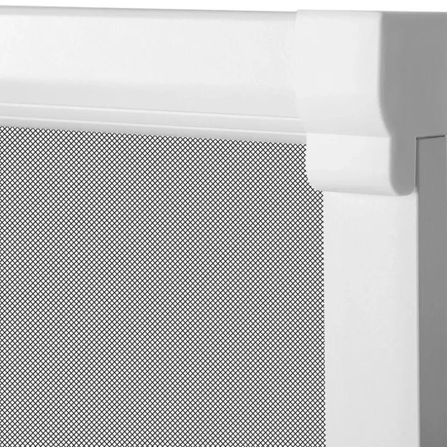 tectake Insectenwerend rolgordijn - 130 x 160 cm - Wit