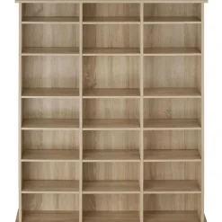 Wandkasten-tectake Kast Stevie 105,5x19x136,5cm, Licht Hout, Eiken Sonoma
