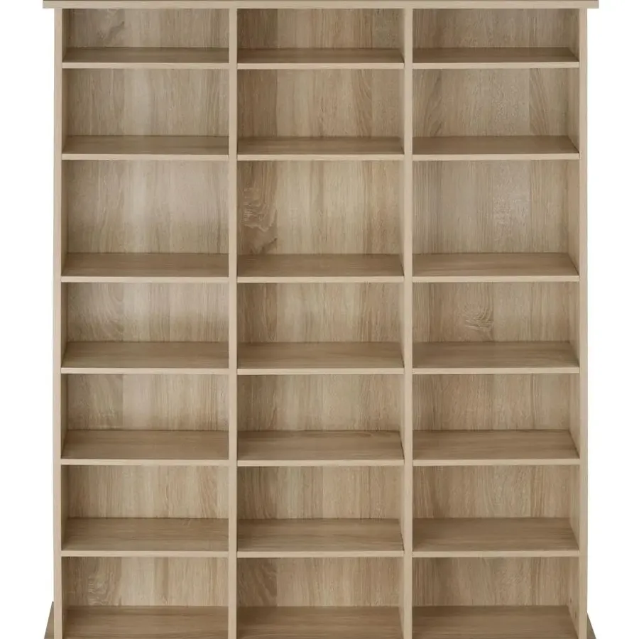 Wandkasten-tectake Kast Stevie 105,5x19x136,5cm, Licht Hout, Eiken Sonoma