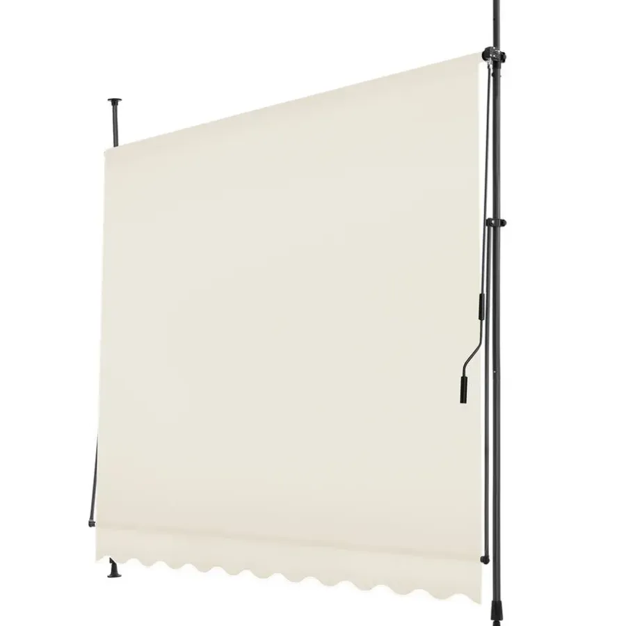 tectake Klemluifel met zwengel, in hoogte verstelbaar, Beige