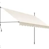 Schaduwdoeken-tectake Klemluifel met zwengel, in hoogte verstelbaar, Beige
