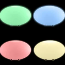 Buitenverlichting|Staande Lampen-tectake Kogellamp Luminous Eye, LED, met afstandsbediening, Wit