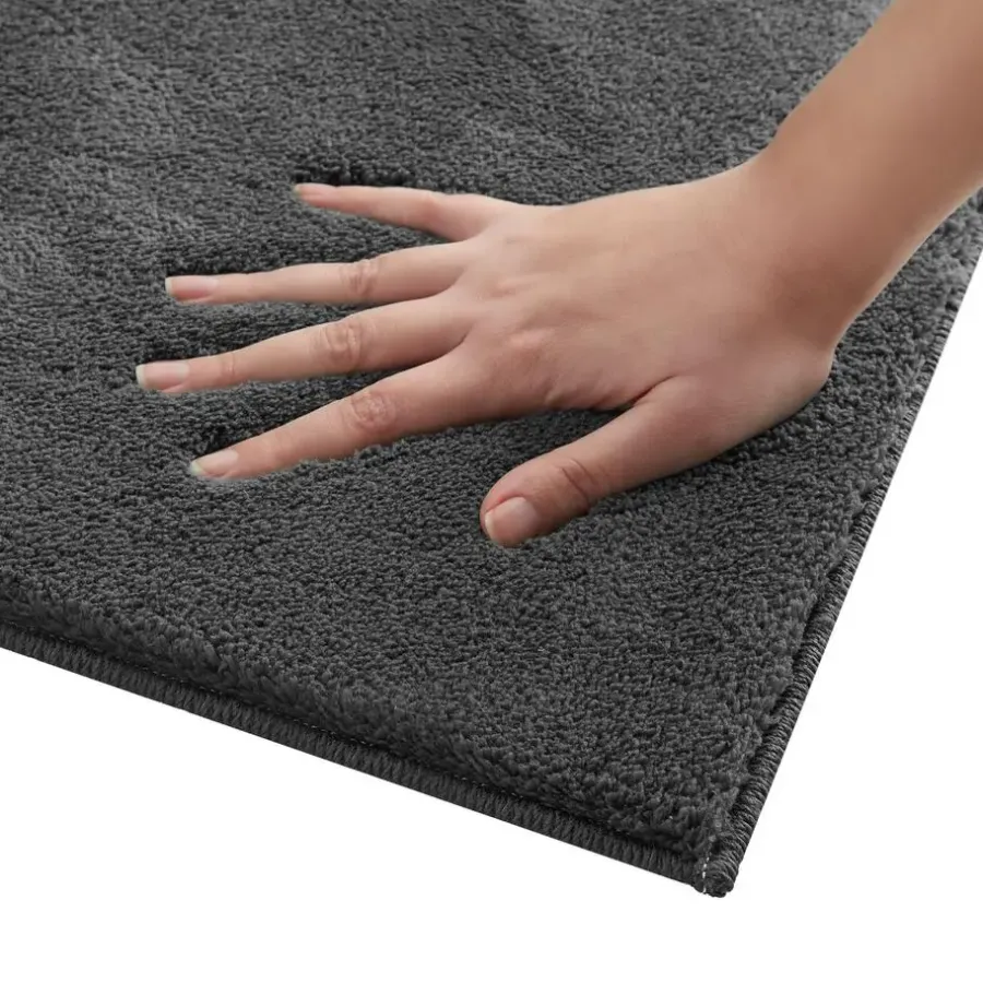 tectake ® Kortpolig vloerkleed Soft Zone 160 x 230 cm - Antraciet