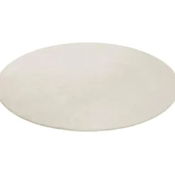 Ronde Vloerkleden-tectake ® Kortpolig vloerkleed Soft Zone Ø 120 cm - Crème