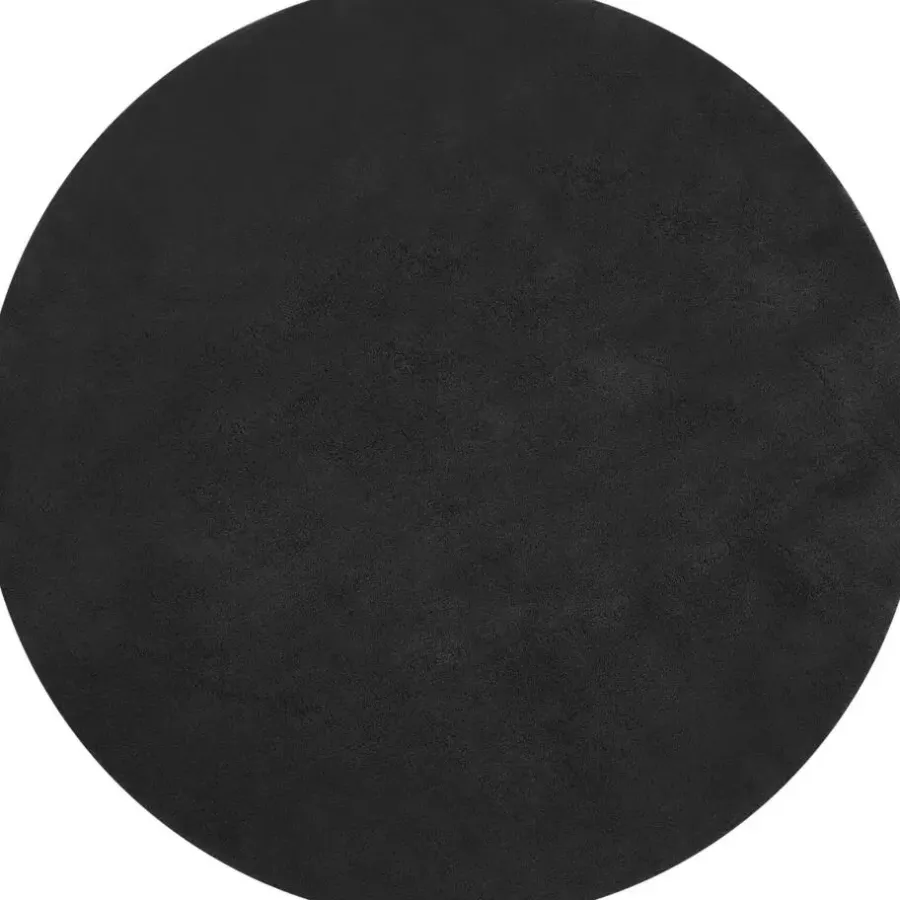 tectake ® Kortpolig vloerkleed Soft Zone Ø 120 cm - Zwart