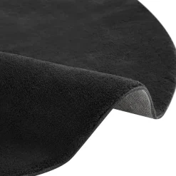 tectake ® Kortpolig vloerkleed Soft Zone Ø 120 cm - Zwart