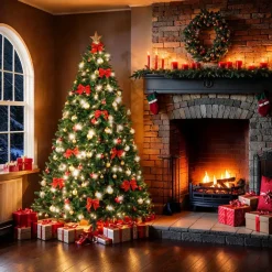 tectake Kunstkerstboom Dasher, natuurgetrouwe uitstraling, Groen