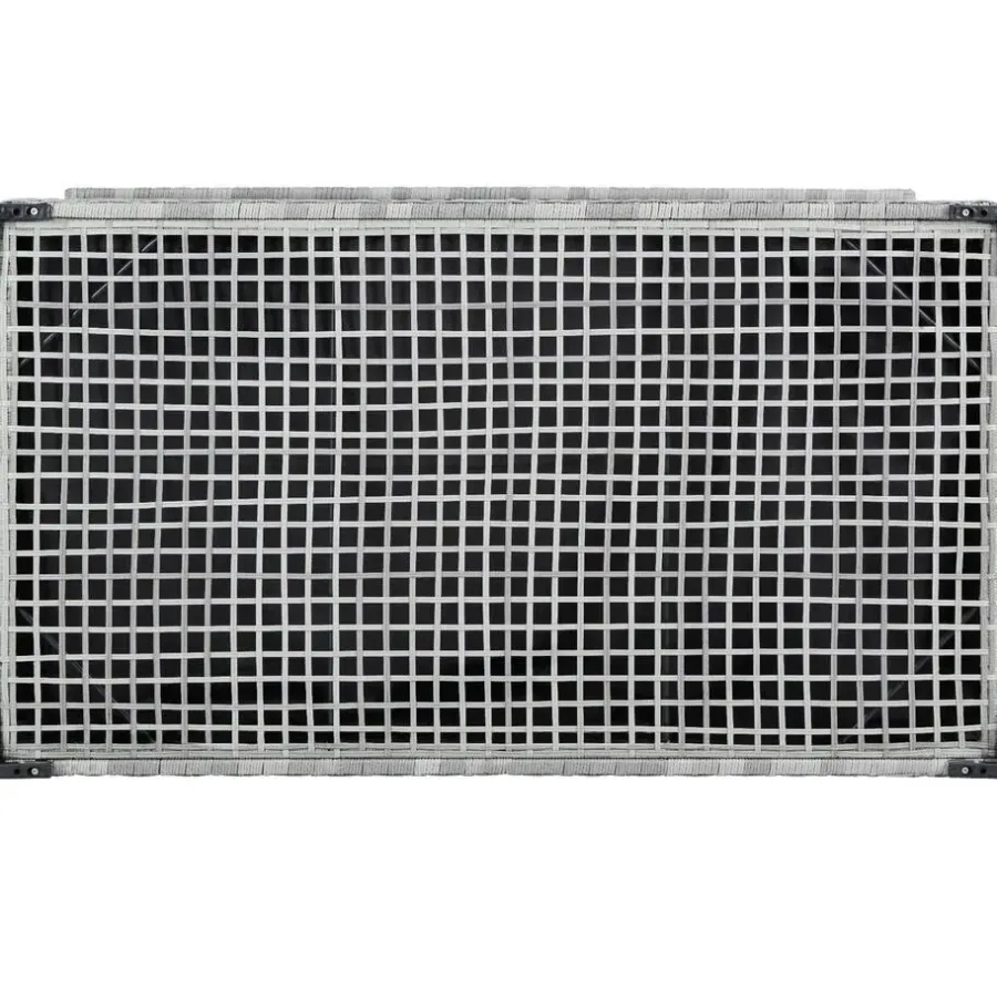 tectake Kussenbox Oslo met aluminium frame 145x82,5x79,5cm, Lichtgrijs