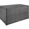 Kussenboxen-tectake Kussenbox Oslo met aluminium frame 145x82,5x79,5cm, Grijs