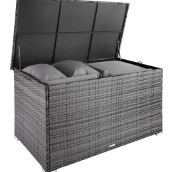 Kussenboxen-tectake Kussenbox Oslo met aluminium frame 145x82,5x79,5cm, Grijs