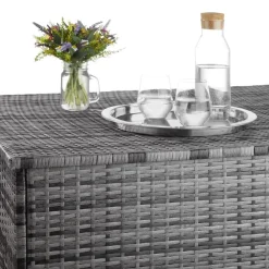 Kussenboxen-tectake Kussenbox Oslo met aluminium frame 145x82,5x79,5cm, Grijs