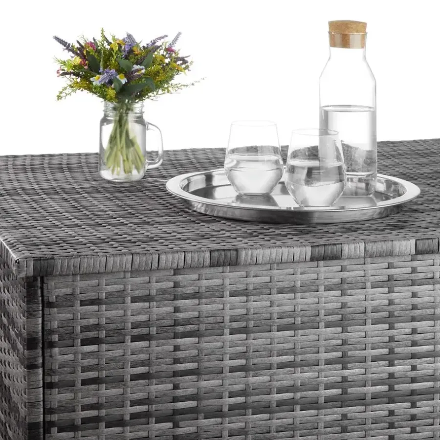 Kussenboxen-tectake Kussenbox Oslo met aluminium frame 145x82,5x79,5cm, Grijs