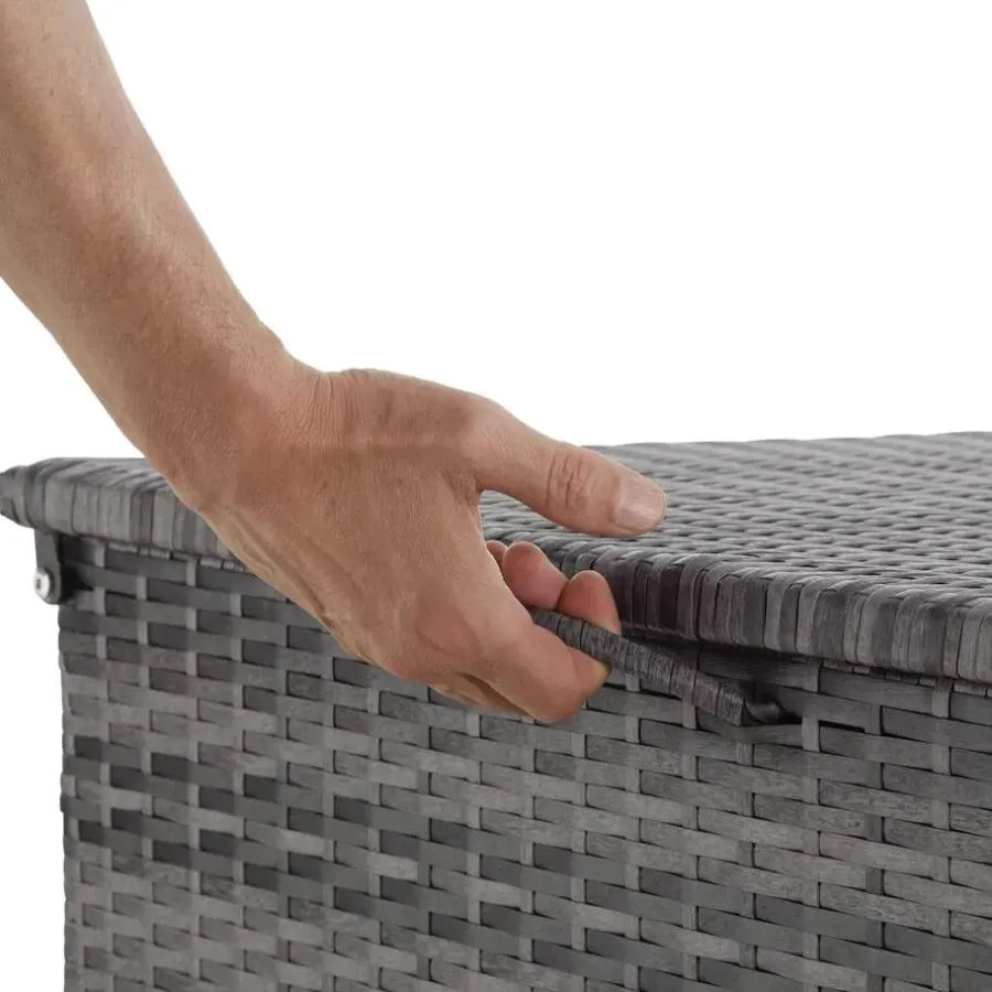 Kussenboxen-tectake Kussenbox Oslo met aluminium frame 145x82,5x79,5cm, Grijs