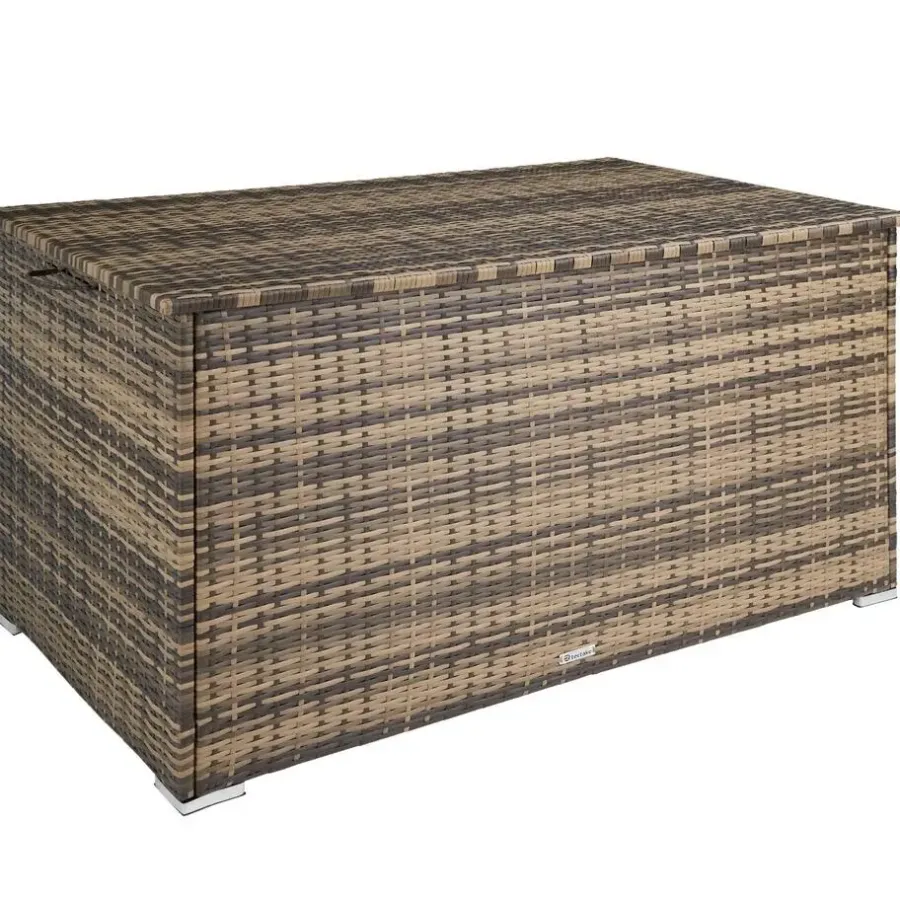 Kussenboxen-tectake Kussenbox Oslo met aluminium frame 145x82,5x79,5cm, Natuur