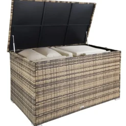 Kussenboxen-tectake Kussenbox Oslo met aluminium frame 145x82,5x79,5cm, Natuur