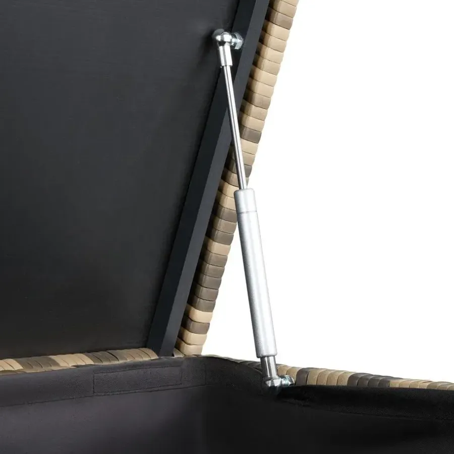 Kussenboxen-tectake Kussenbox Oslo met aluminium frame 145x82,5x79,5cm, Natuur