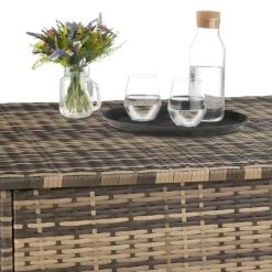 Kussenboxen-tectake Kussenbox Oslo met aluminium frame 145x82,5x79,5cm, Natuur