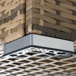 Kussenboxen-tectake Kussenbox Oslo met aluminium frame 145x82,5x79,5cm, Natuur